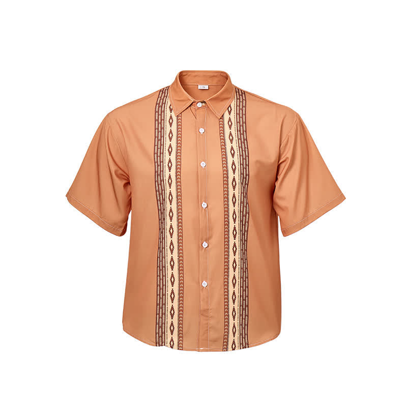Chemise ethnique occidentale à imprimé géométrique aztèque pour homme - image 8