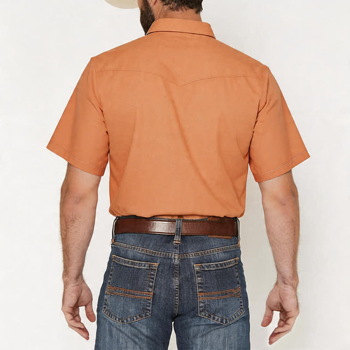 Chemise ethnique occidentale à imprimé géométrique aztèque pour homme - image 2