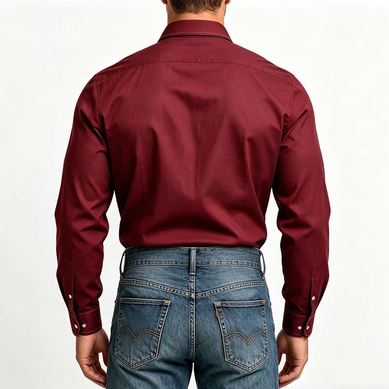 Chemise sophistiquée à manches longues de style rétro pour homme - image 2