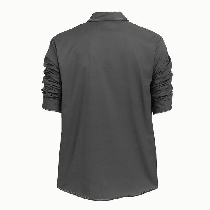 Chemise sophistiquée à manches longues de style rétro pour homme - image 22