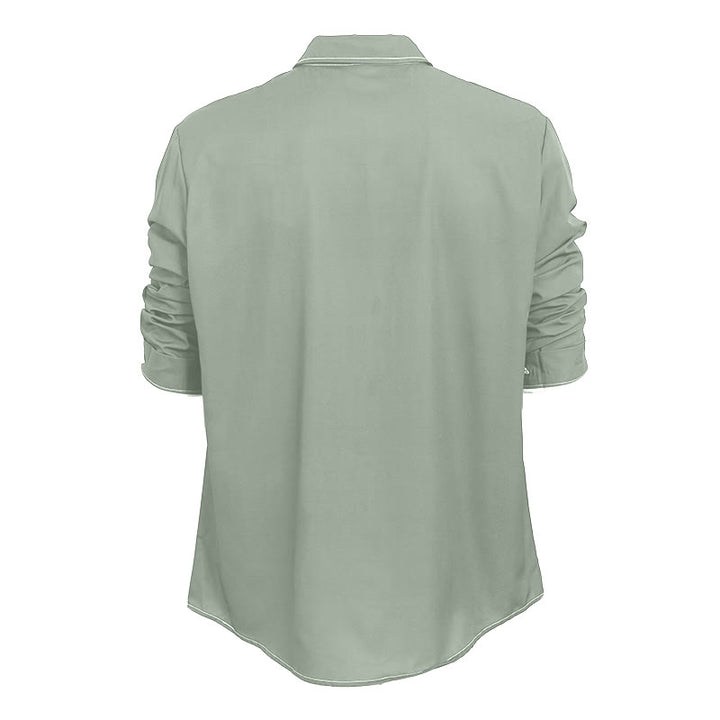 Chemise sophistiquée à manches longues de style rétro pour homme - image 26