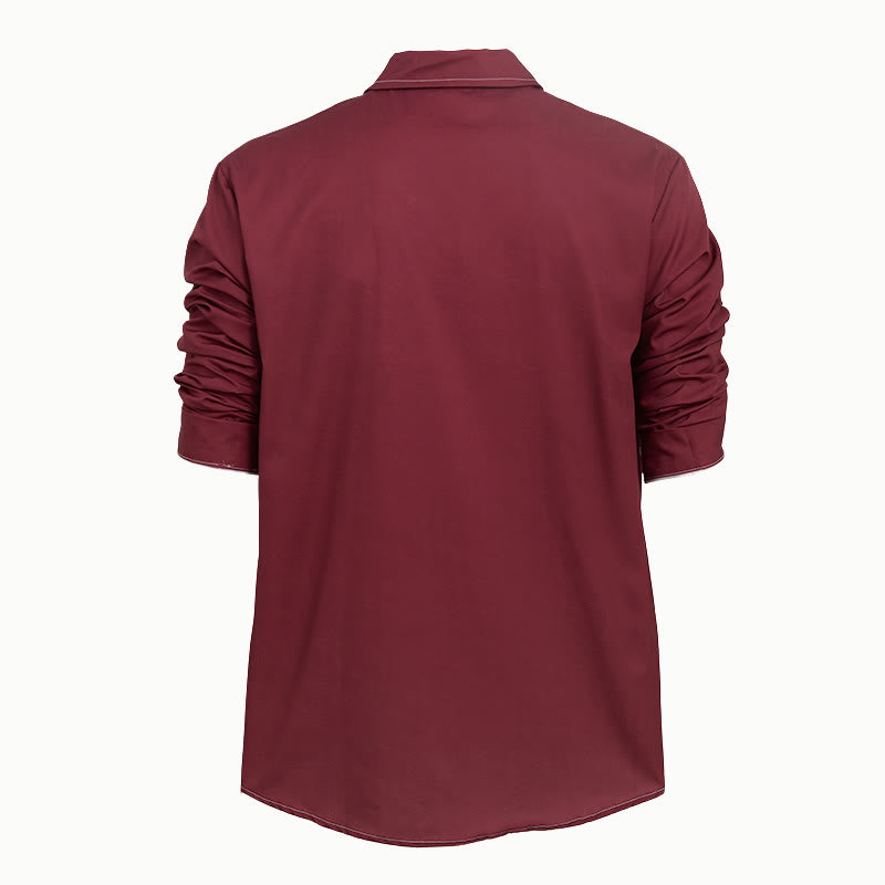Chemise sophistiquée à manches longues de style rétro pour homme - image 5