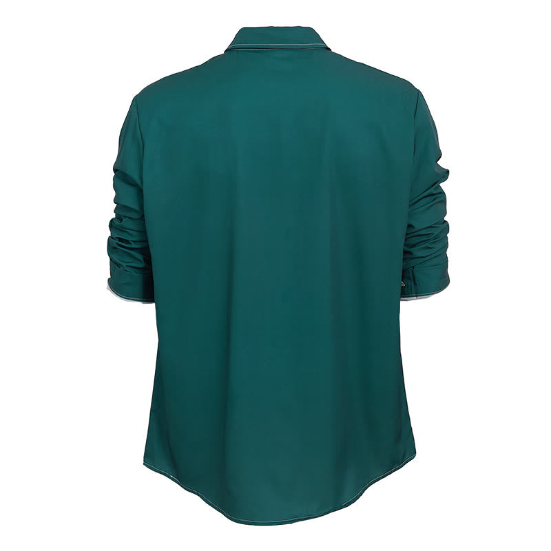 Chemise sophistiquée à manches longues de style rétro pour homme - image 18