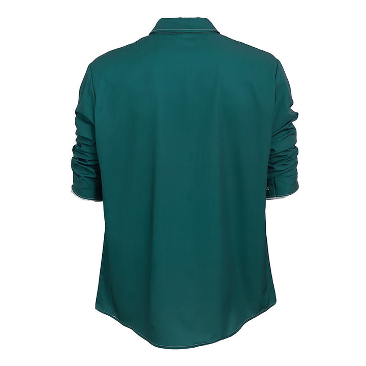 Chemise sophistiquée à manches longues de style rétro pour homme - image 18