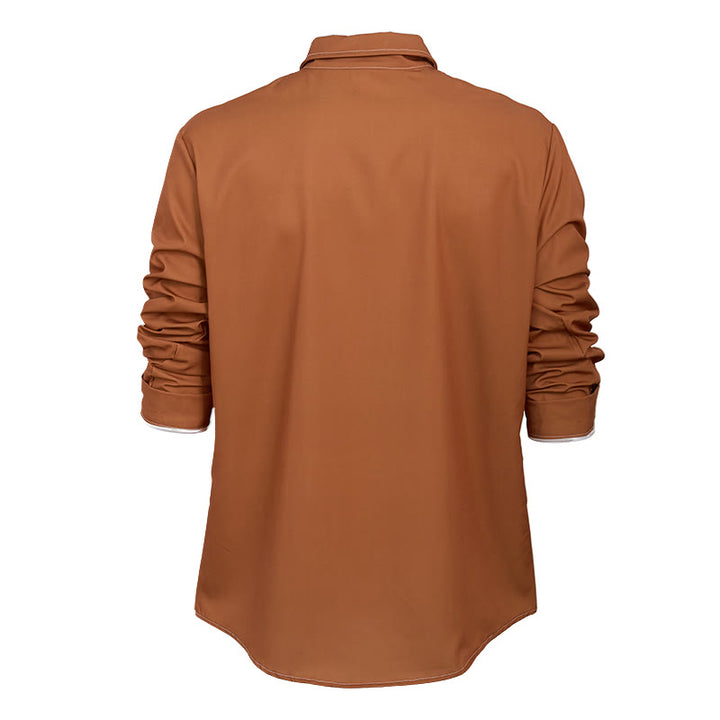 Chemise sophistiquée à manches longues de style rétro pour homme - image 12