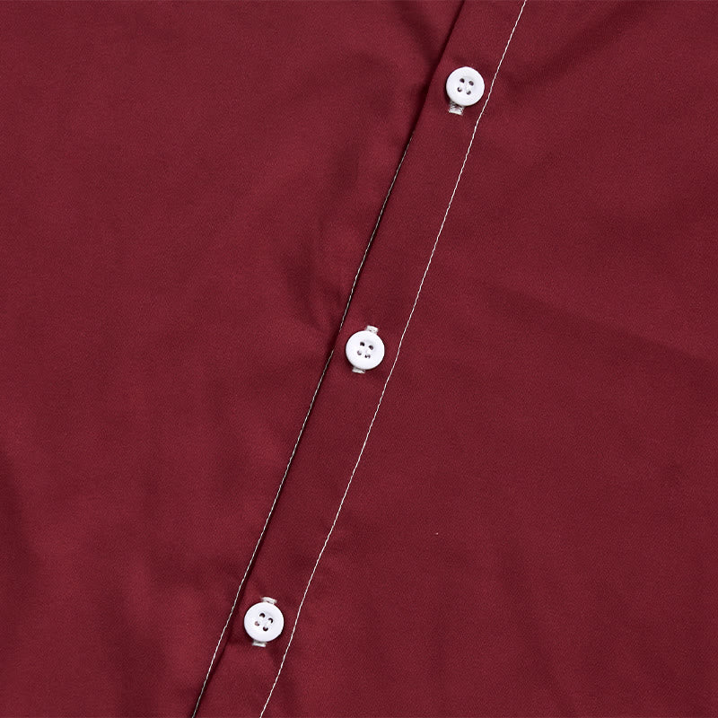 Chemise sophistiquée à manches longues de style rétro pour homme - image 6