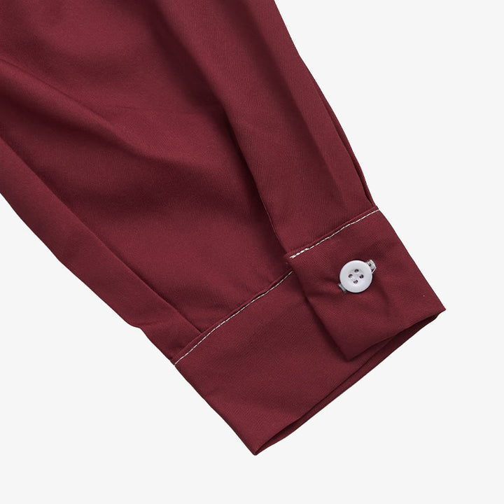 Chemise sophistiquée à manches longues de style rétro pour homme - image 7