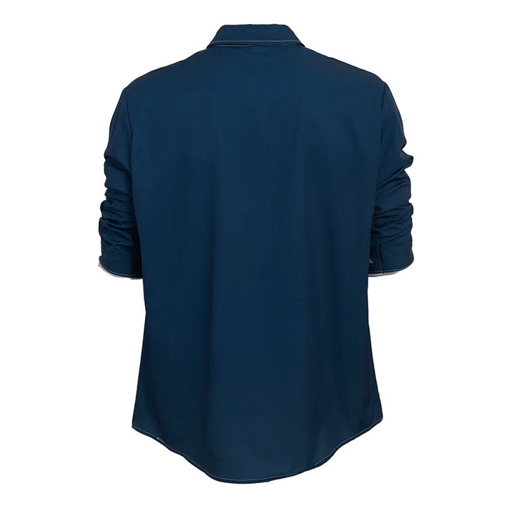 Chemise sophistiquée à manches longues de style rétro pour homme - image 14