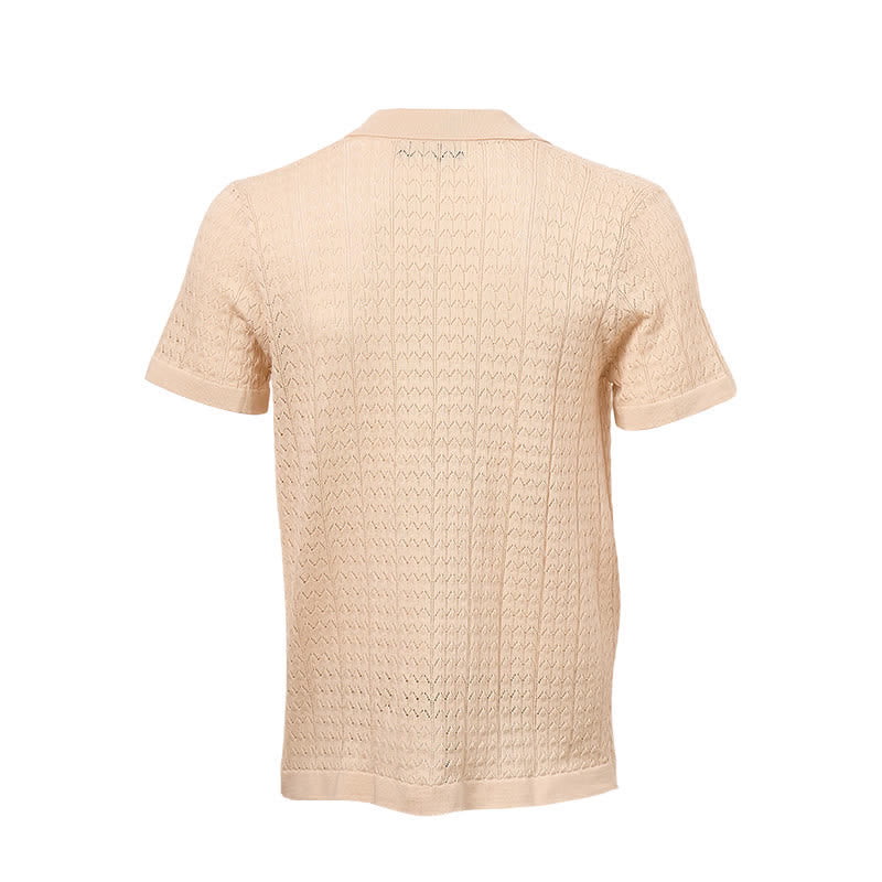 Chemise en maille unie pour homme, col cubain - image 12