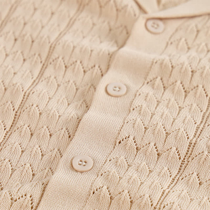 Chemise en maille unie pour homme, col cubain - image 8