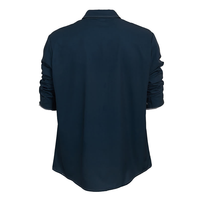Chemise sophistiquée à manches longues de style rétro pour homme - image 16