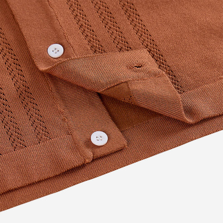 Chemise d'été décontractée pour homme en maille avec finitions contrastées - image 8