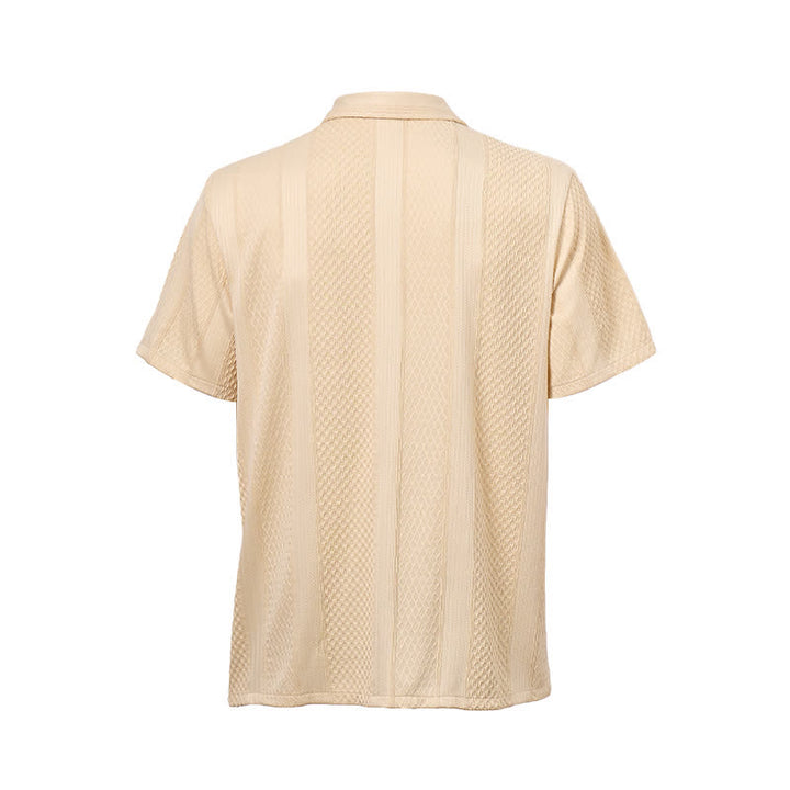 Chemise en maille à motif losange vertical rétro pour homme - image 10