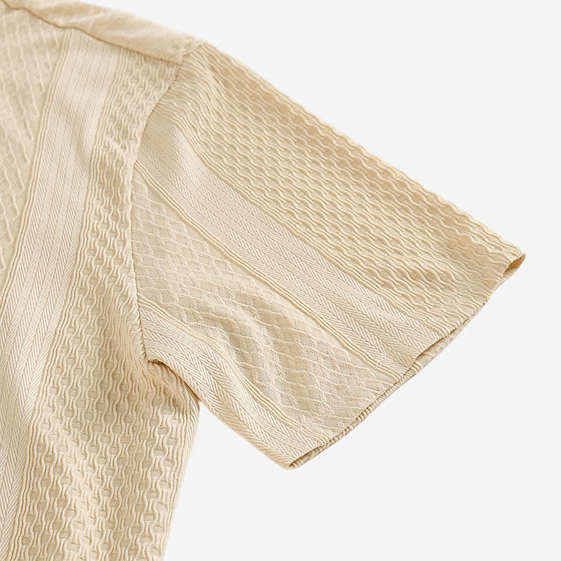 Chemise en maille à motif losange vertical rétro pour homme - image 8