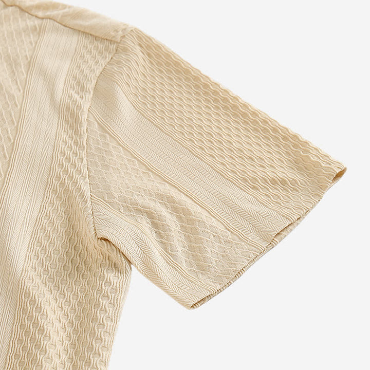 Chemise en maille à motif losange vertical rétro pour homme - image 8