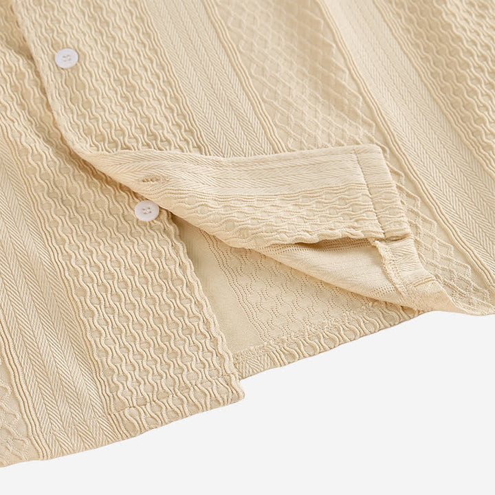 Chemise en maille à motif losange vertical rétro pour homme - image 7
