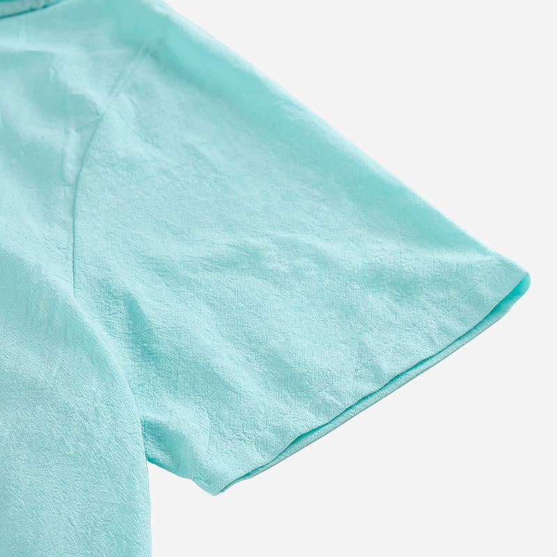 Chemise légère et fine à capuche en lin pour homme - image 11