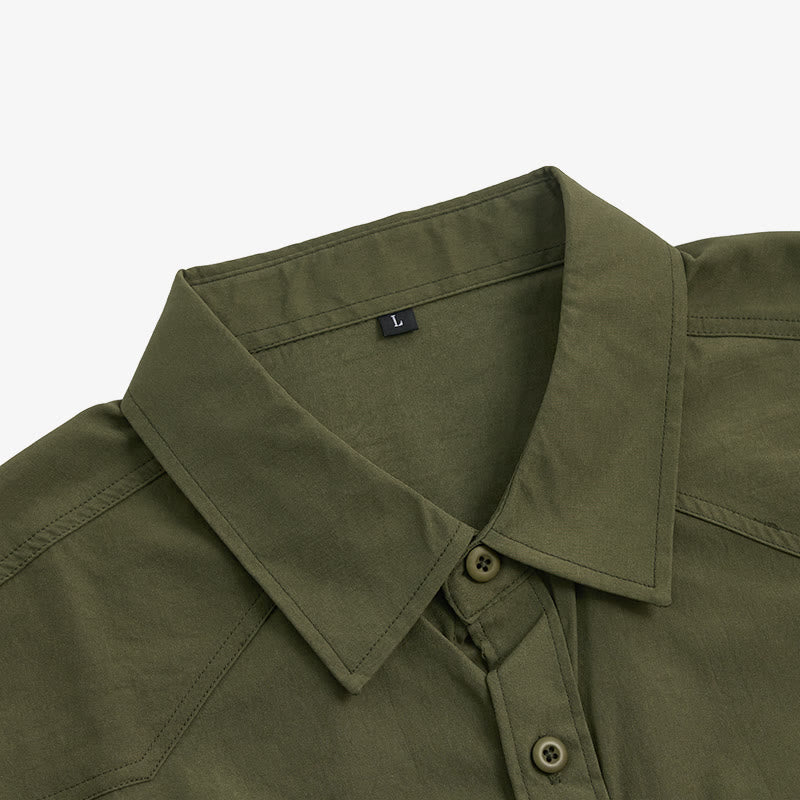 Chemise de travail à manches longues pour homme, double poche, idéale pour les activités de plein air - image 10