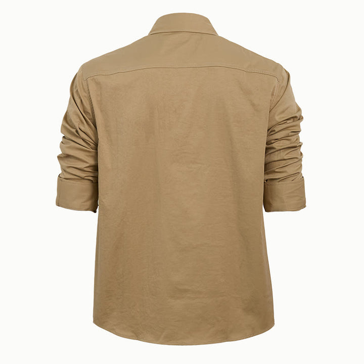 Chemise de travail à manches longues pour homme, double poche, idéale pour les activités de plein air - image 14