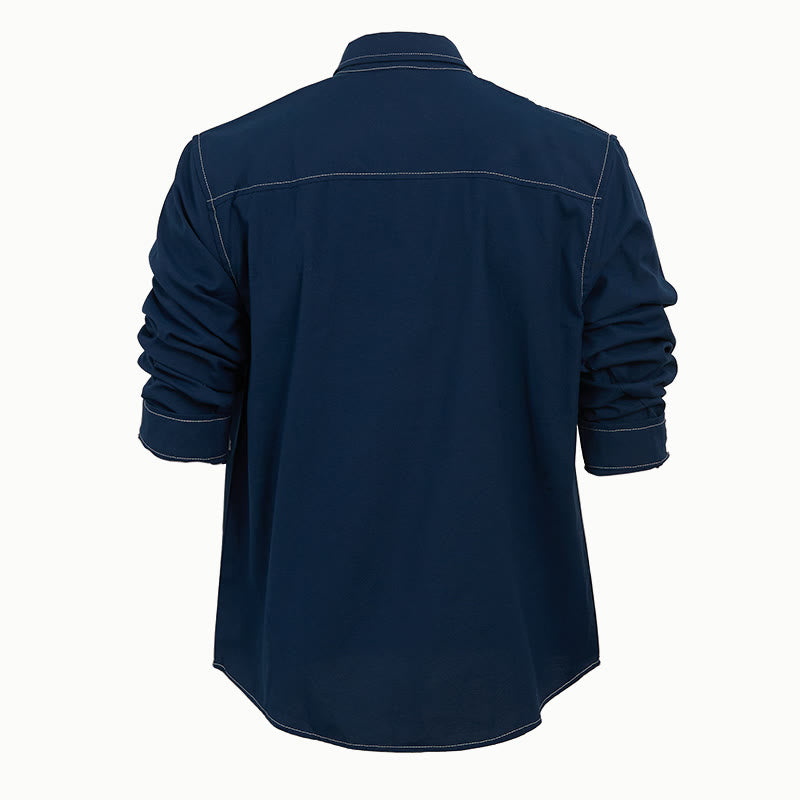 Chemise à manches longues boutonnée style western rétro pour homme - image 13