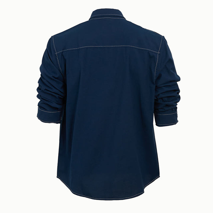 Chemise à manches longues boutonnée style western rétro pour homme - image 13
