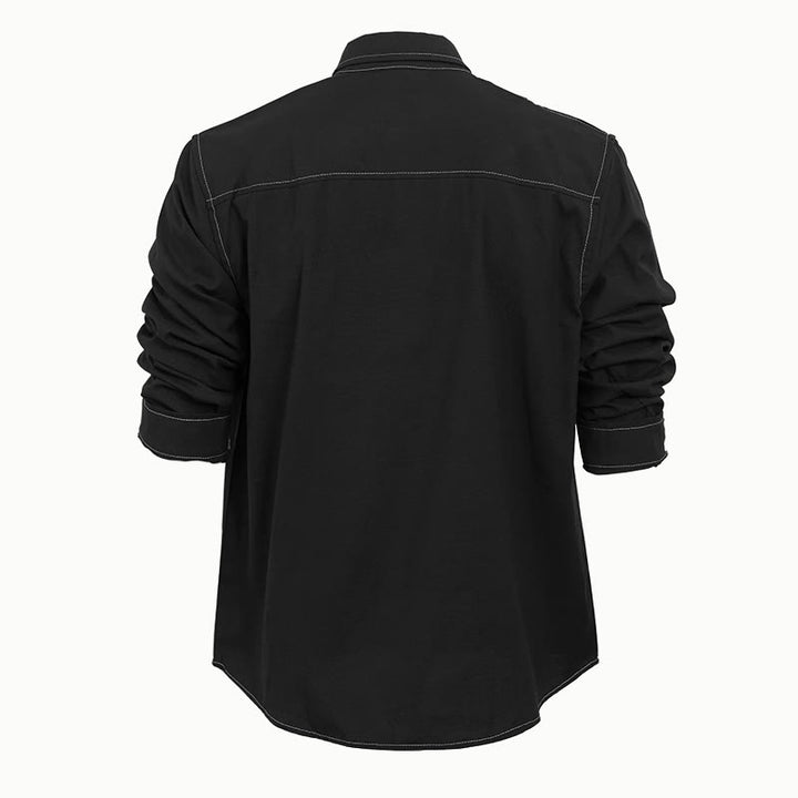 Chemise à manches longues boutonnée style western rétro pour homme - image 11