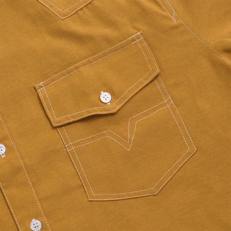 Chemise à manches longues boutonnée style western rétro pour homme - image 6