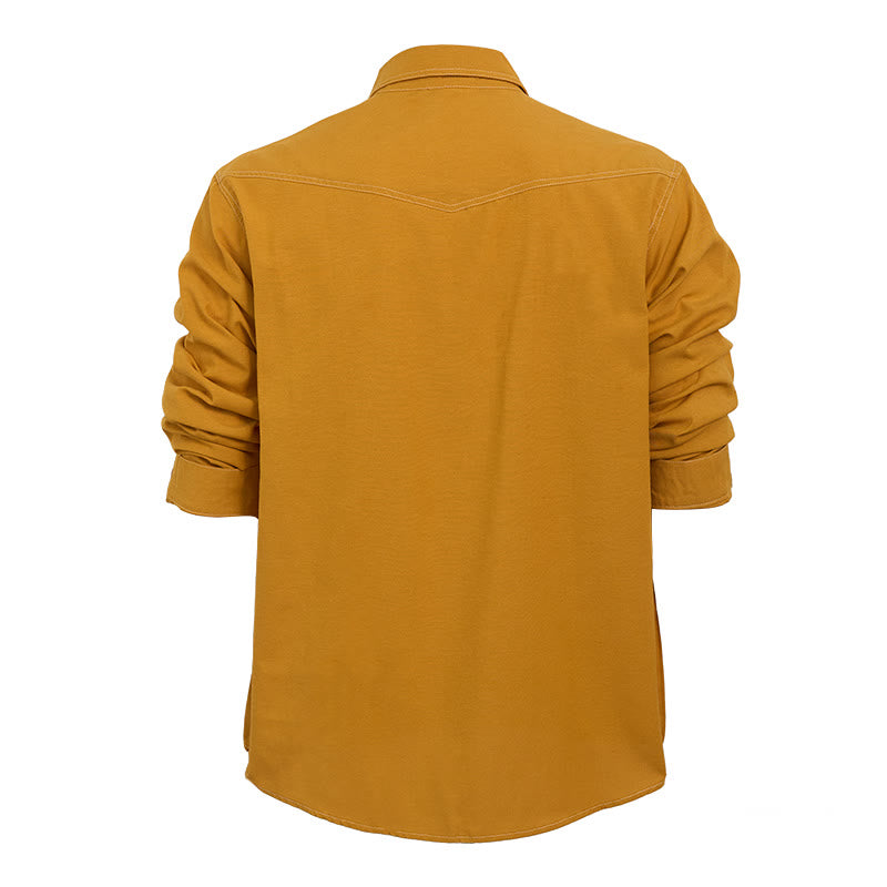 Chemise à manches longues boutonnée style western rétro pour homme - image 5