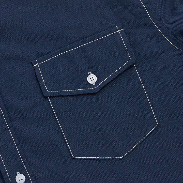 Chemise à manches longues boutonnée style western rétro pour homme - image 14