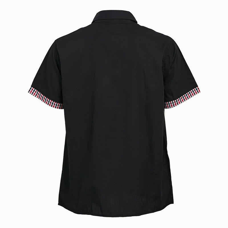 Chemise à manches courtes à carreaux pour homme, style décontracté, avec poche poitrine. - image 5