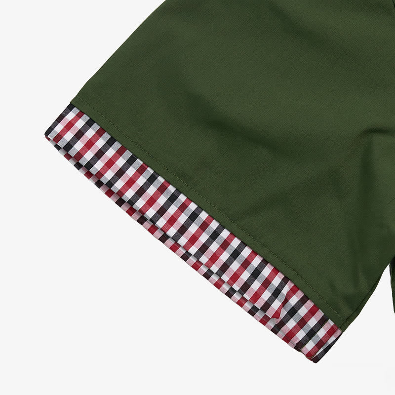Chemise à manches courtes à carreaux pour homme, style décontracté, avec poche poitrine. - image 14