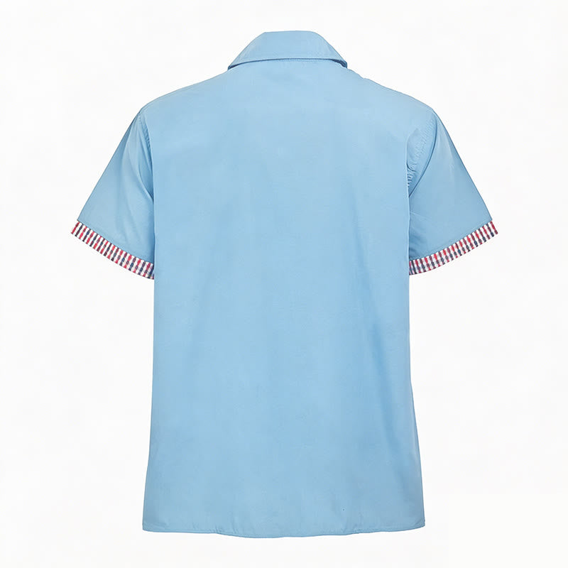 Chemise à manches courtes à carreaux pour homme, style décontracté, avec poche poitrine. - image 9