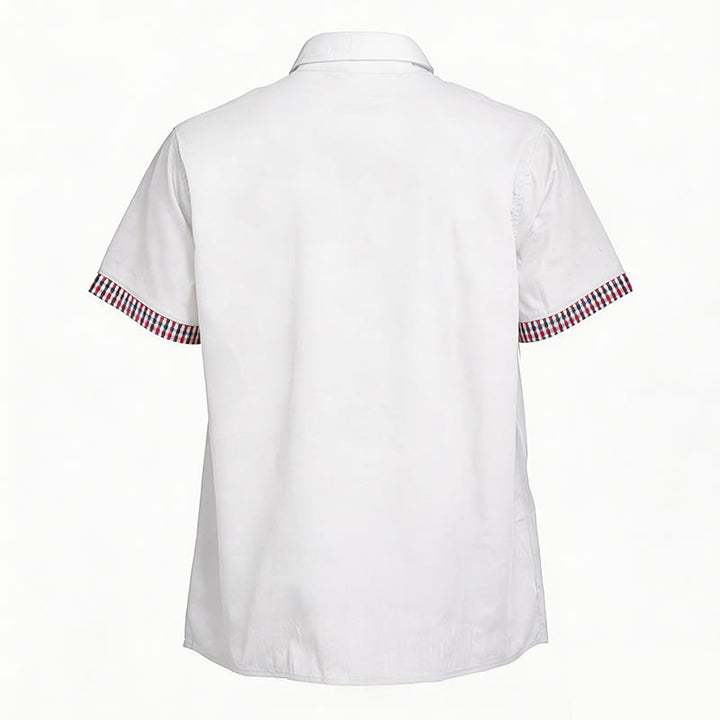Chemise à manches courtes à carreaux pour homme, style décontracté, avec poche poitrine. - image 7