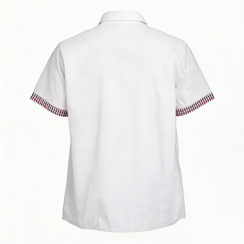 Chemise à manches courtes à carreaux pour homme, style décontracté, avec poche poitrine. - image 7