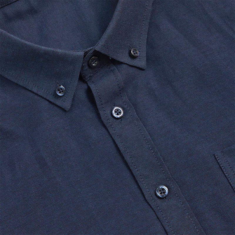 Chemise à manches longues ample décontractée pour homme, unie, boutonnée - image 8