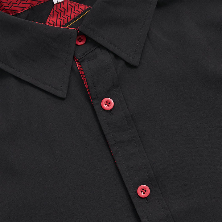 Chemise homme unie à manches courtes, boutonnée et avec poche poitrine - image 7