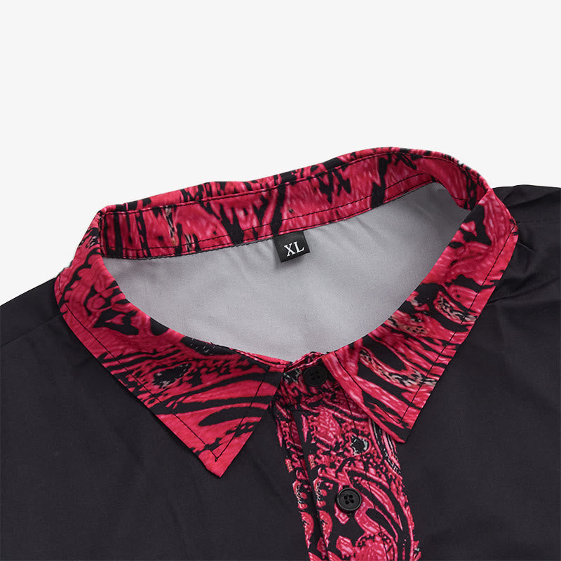 Chemise à manches courtes pour homme avec col et poignets contrastés et boutons - image 8