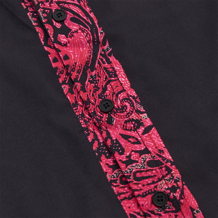 Chemise à manches courtes pour homme avec col et poignets contrastés et boutons - image 7