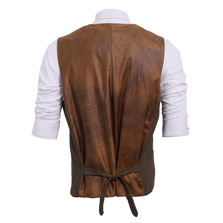 Gilet de ville décontracté pour homme, coupe ample, col en V - image 5