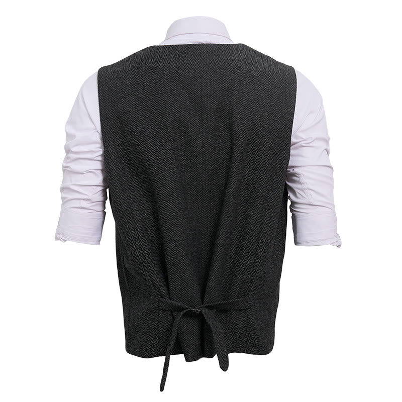 Gilet de ville décontracté pour homme, coupe ample, col en V - image 7
