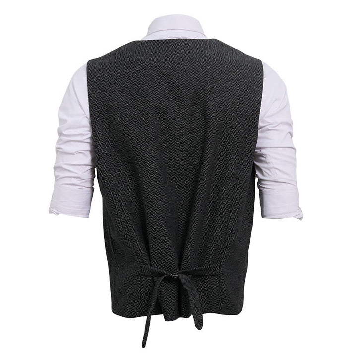 Gilet de ville décontracté pour homme, coupe ample, col en V - image 7