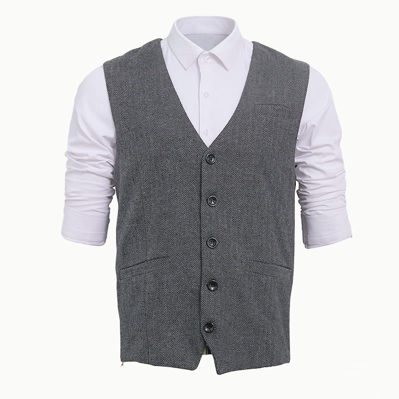Gilet de ville décontracté pour homme, coupe ample, col en V - image 18