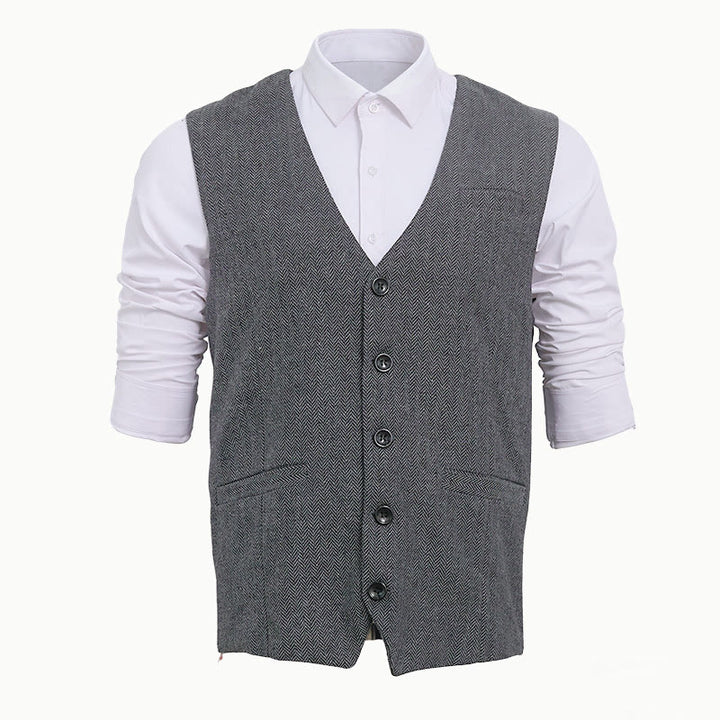 Gilet de ville décontracté pour homme, coupe ample, col en V - image 18