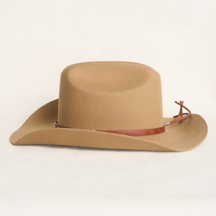 Chapeau de cowboy classique en chameau avec rivets élégants - image 4