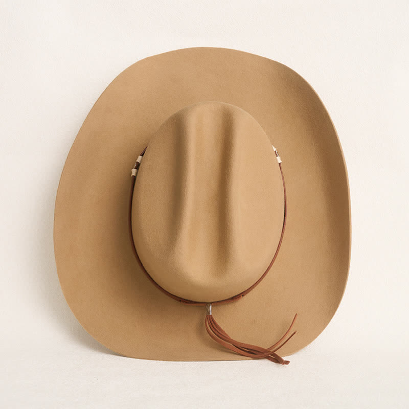 Chapeau de cowboy classique en chameau avec rivets élégants - image 6
