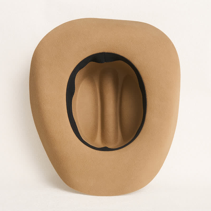 Chapeau de cowboy classique en chameau avec rivets élégants - image 7