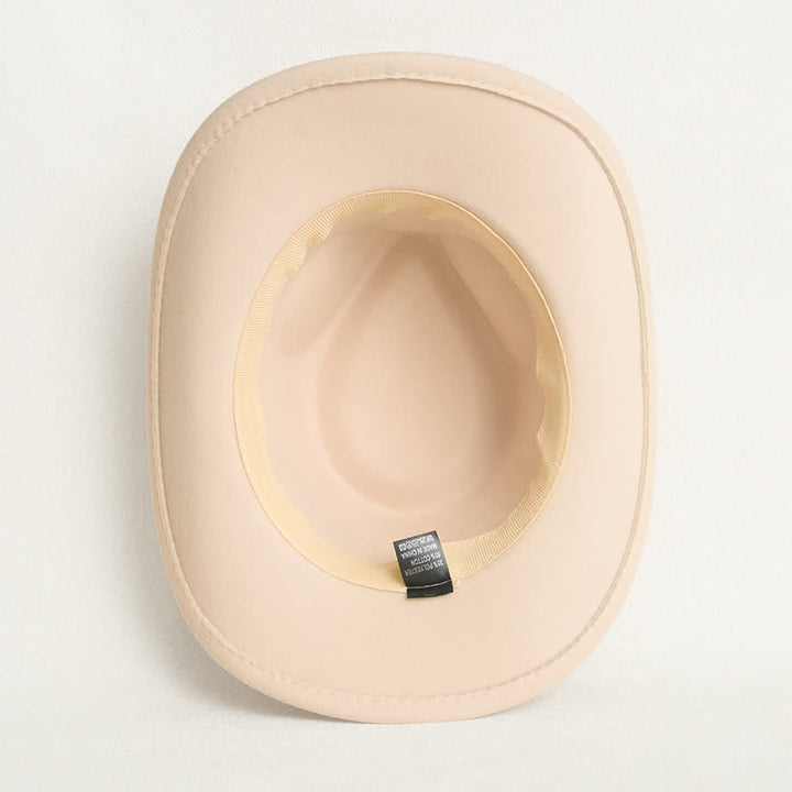 Chapeau de cowboy beige à tête de taureau argentée et étoiles pour homme - image 7
