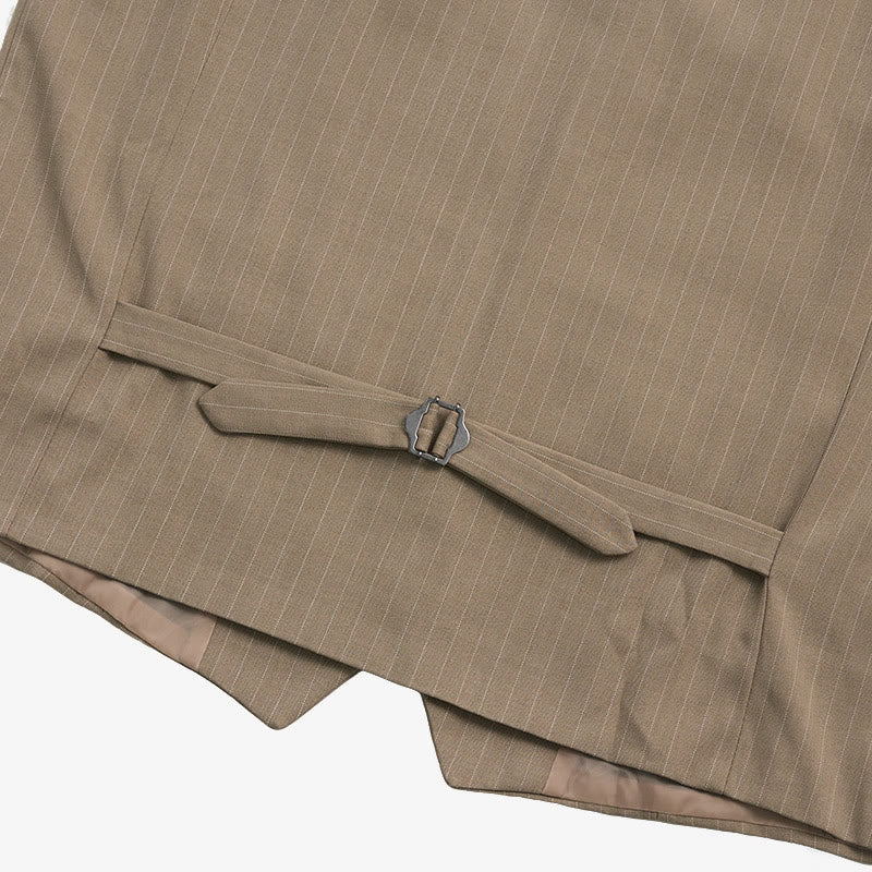 Gilet de costume homme à rayures fines et poches multiples - image 10