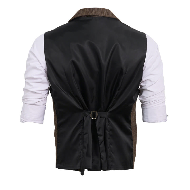 Gilet habillé pour homme avec col à revers et poches à rabat - image 17