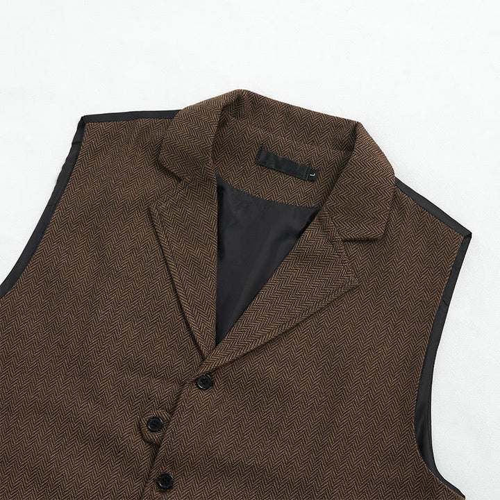 Gilet habillé pour homme avec col à revers et poches à rabat - image 13